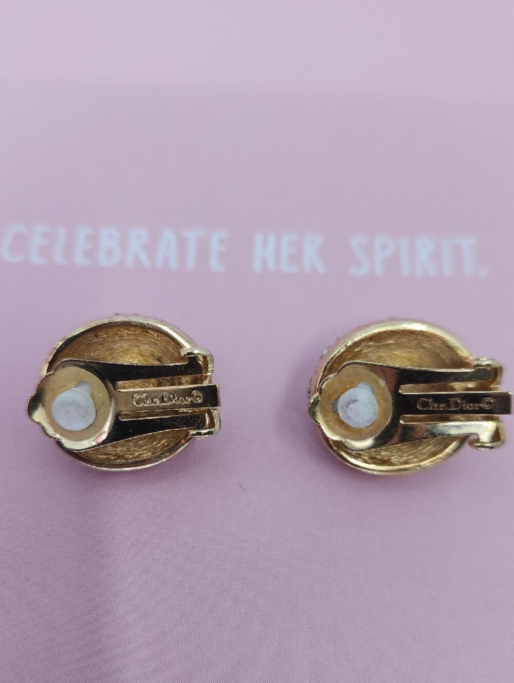 Christian Dior Vintage Clip-on Earrings - Picture 4 of 7